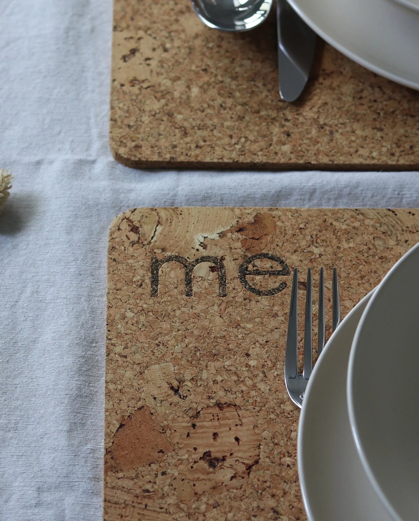 Marcadores de mesa You & Me | Cortiça 2 individuais