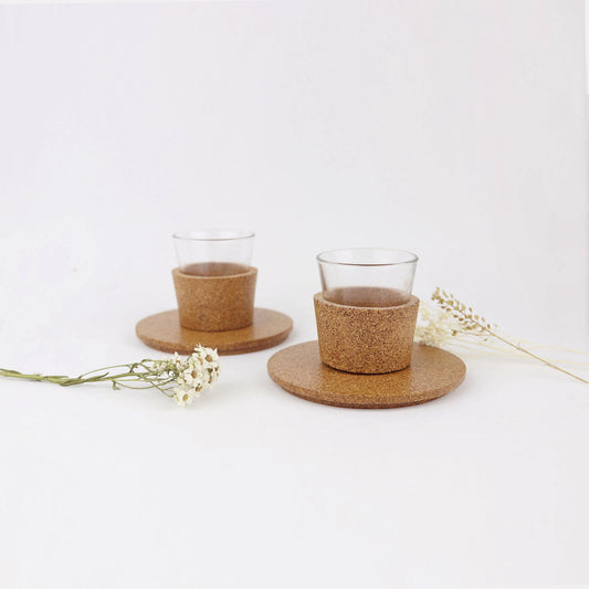 Chávenas de Café - Cortiça - Vidro - Linkedinplanet